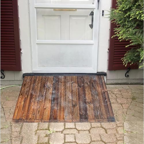 Mobility Ramp,Ramps 10Cm-30Cm Rise Wooden Powered Wheelchair Scooter Threshold Ramp, Practical Mobility Entrance Ramp, Threshold Ramp for Doorways Rated,60 * 50 * 10cm/23