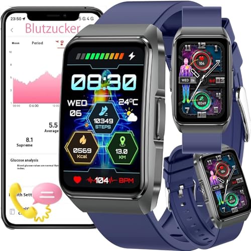 Fohatu Neu 𝐛𝐥𝐮𝐭𝐳𝐮𝐜𝐤𝐞𝐫 Smartwatch 𝐛𝐥𝐮𝐭𝐳𝐮𝐜𝐤𝐞𝐫𝐦𝐞𝐬𝐬𝐮𝐧𝐠 EKG 𝐃𝐢𝐚𝐛𝐞𝐭𝐞𝐬 Smartwatch Mit Bluetooth-Anrufe Fitness Tracker Mit Blutfette Harnsäure Blutdruck (Blau) Fohatu Neu 𝐛𝐥𝐮𝐭𝐳𝐮𝐜𝐤𝐞𝐫 Smartwatch 𝐛𝐥𝐮𝐭𝐳𝐮𝐜𝐤𝐞𝐫𝐦𝐞𝐬𝐬𝐮𝐧𝐠 EKG 𝐃𝐢𝐚𝐛𝐞𝐭𝐞𝐬 Smartwatch Mit Bluetooth-Anrufe Fitness Tracker Mit Blutfette Harnsäure Blutdruck (Blau)