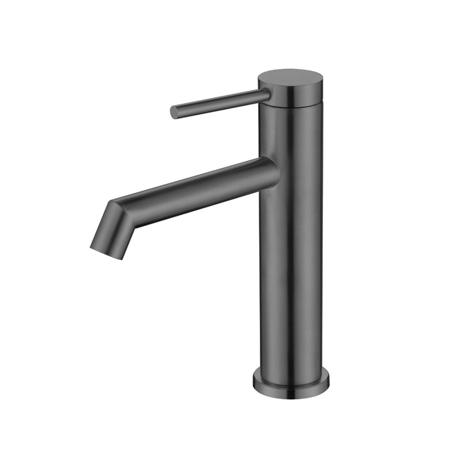 Fanjubei Gunpowder Ash (Low Model) Hot And Cold Bathroom Washbasin Faucet, Gunpowder Gray (Low Model)