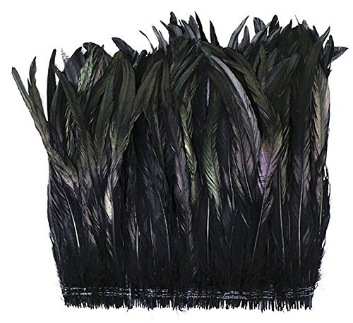 BLACK COQUE Rooster Tail Feathers: 4-7