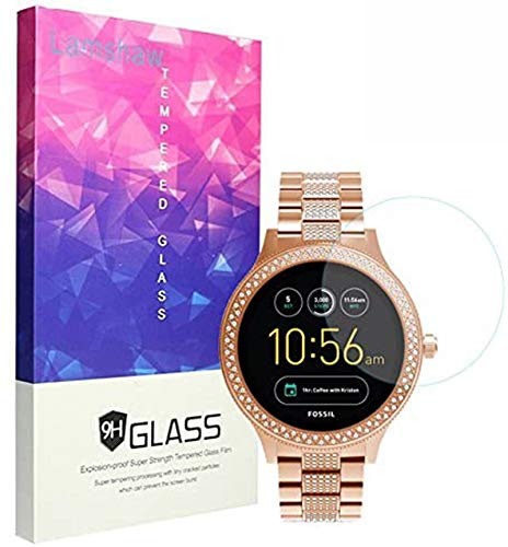 for Fossil Q Venture Screen Protector, Lamshaw 9H Tempered Glass Screen Protector for Fossil Q Venture Smartwatch (3 Pack)