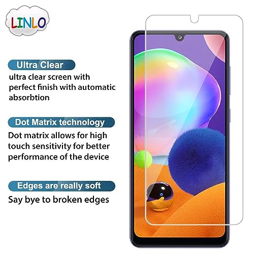 Image of Tempered Glass Screen Protector Compatible for Sam sung A33 5G /M32 4G /F22 /A32 /A31 with Full Screen Coverage; Except Edges and Easy Installation Kit(Transparent), Pack of 1(Only 6.4 Inches Models)
