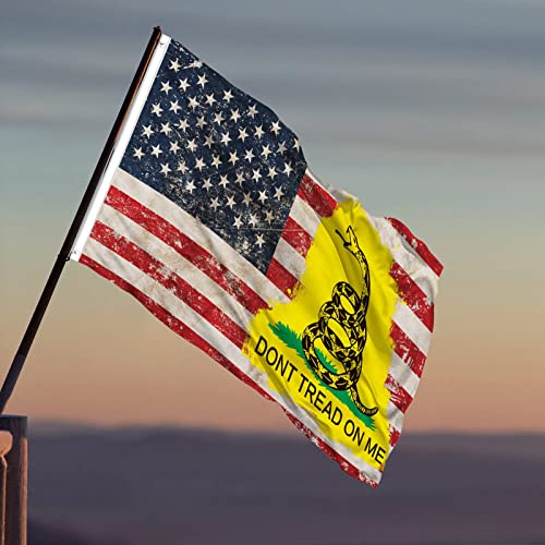 Fulaismgs Dont Tread On Me Flag Vintage American Flag 3X5 Ft Outdoor Usa Garden Gadsden Rattlesnake Libertarian Flags Outdoor House Wall Decoration #TOP5