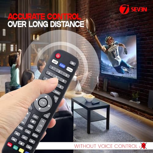 Image of 7SEVEN HTR-A10 HTR-A10H Compatible with Haier Tv Remote Original Model LE32N1620W LE32N1620 Bezel Less Design and Suitable for Smart Android HD Ready Television, Plug & Play, Required AAA Battery