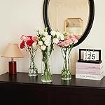 7pcs Glass Cylinder Vases for Centerpieces - 10 Inch Tall Glass Vases for Flowers, Hurricane Candle Holders Floating Candle Vase for Table Centerpiece Formal Dinners Home Decor - Image 3