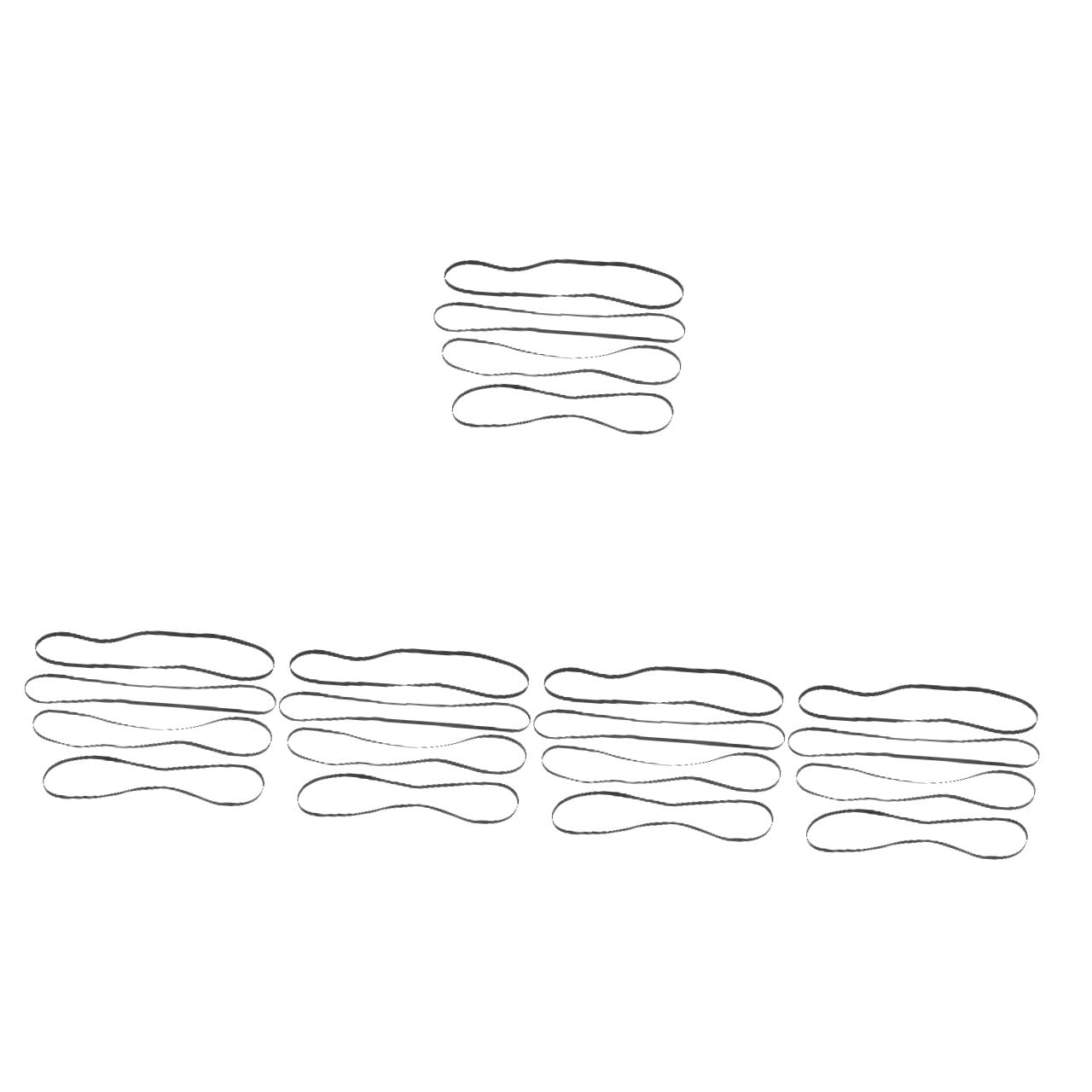SUPVOX 20pièces Courroies Pour Platine Vinyle De Ceintures Pour Enregistreur Phonographe Compatible Avec Tourne-disques De Bruit Et Installation Facile