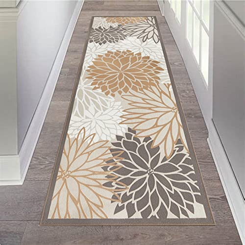 Hebe Floral Medallion Runner Rug 2'X6' Non Slip Washable Rug Runner For Laundry Kitchen Floor Hallways Bathroom Accent Distressed Floor Carpet Throw Rugs Laundry Room Rugs And Mats #TOP9