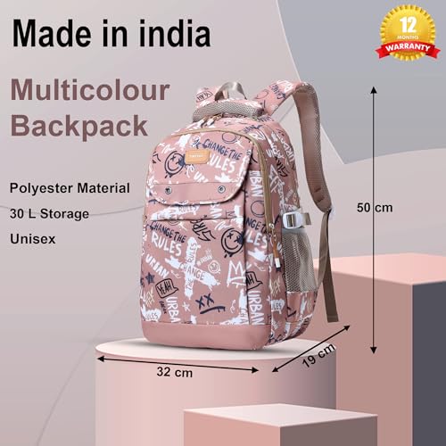 Image of Tinytot 30 Litre Waterproof School Backpack Bags for Women - Large 19 Inch Laptop Bag for Boys &Girls 12+ Years, College Bag for Girls and Boys, Men, Women - Ideal for Office, Travel, School, College