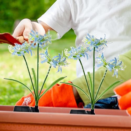 Fleurs à panneau solaire étanches avec éclairage LED multicolore - 7