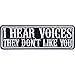I Hear Voices Écusson thermocollant amusant Biker Patch Rocker Patch Heavy Metal Autocollant Trash-Metal Cadeau Motard DIY Application pour blouson/gilet/jeans/bateau/valise de moto 90 x 30 mm
