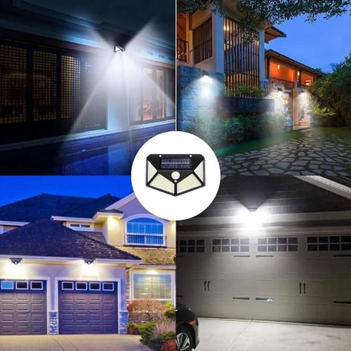 Image of Catron Solar Light Motion Sensor LED Solar Garden Lights Outdoor Waterproof,Solar Security Lights for Balcony Terrace Compound Gate Backyard (Pack of 1)