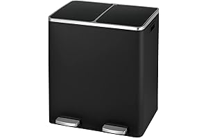Arlopu 16 Gallon Stainless Steel Dual Trash Can