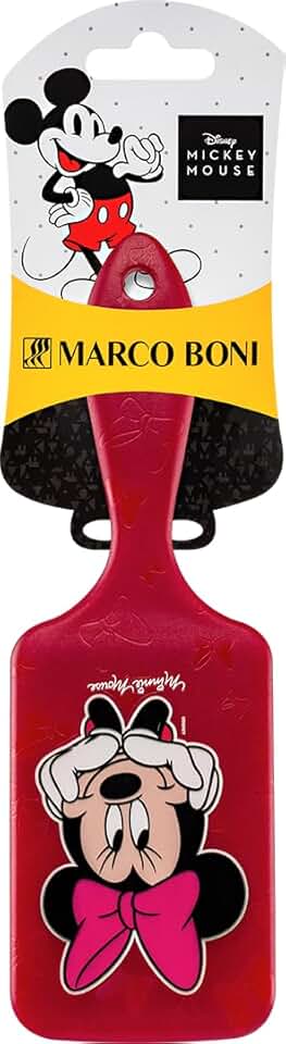 Marco Boni, Escova Raquete Disney Minnie, 7614, Vermelho, 1 Unidade.