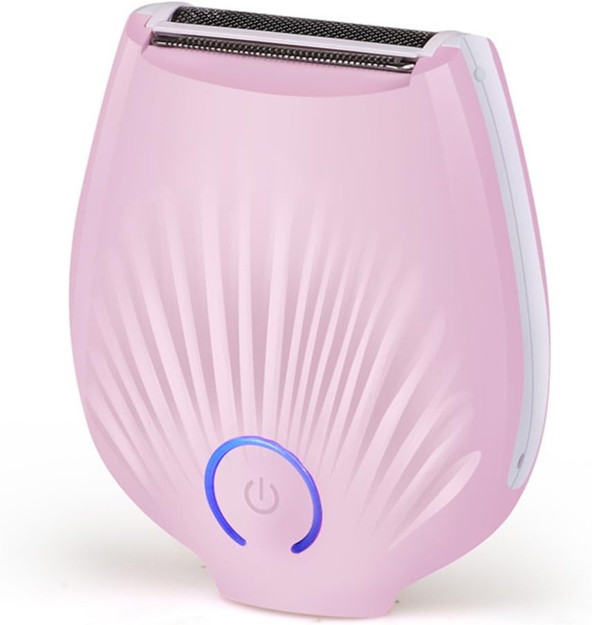 Electric Shavers for Women Ladies Shaver Razor Hair Removal Wet and Dry Trimmer Shell Shape Rechargeable by HYTK - Pink