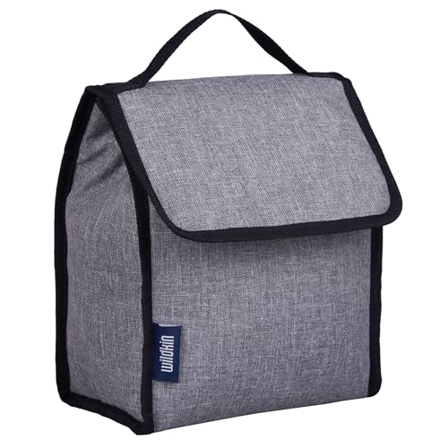 Image of Wildkin 55903 Grey Tweed Lunch Bag, One Size