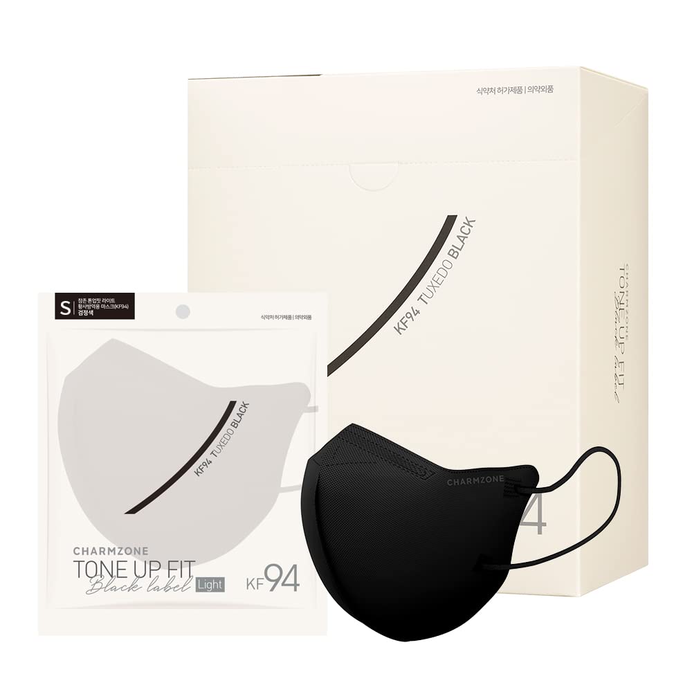 CHARMZONE Tone Up Fit Black Label Light KF94, Summer Disposable Mask 3PLY 25EA, Coral/Beige/White/Bl