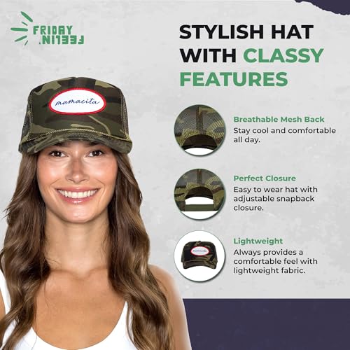 Image of Friday Feelin' Trucker Hat Women Men Baseball Cap Western American Fitted Trucker Hats Baseball Hat All Occasion - One Size