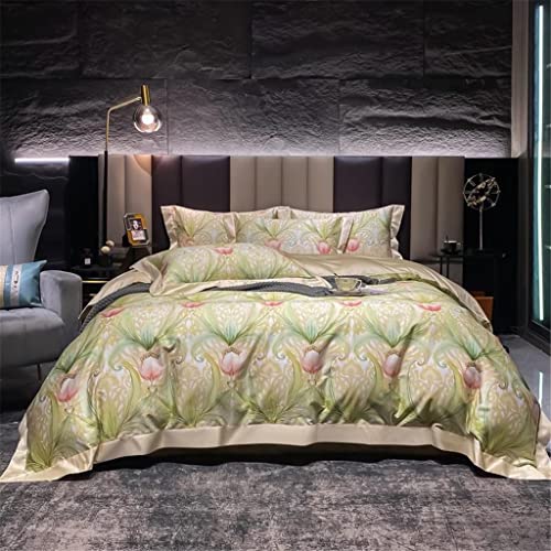 Parure de lit coton égyptien 800TC comprenant housse de couette et draps