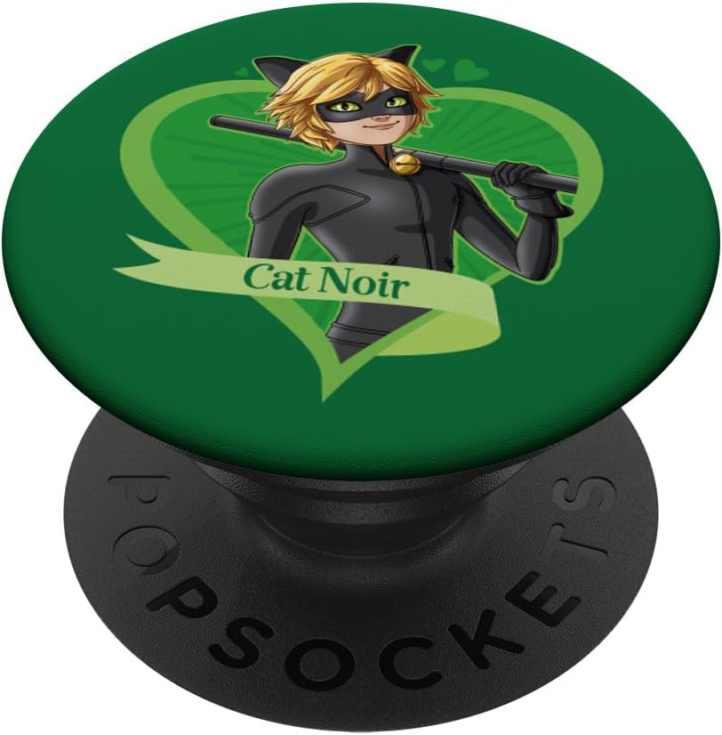 Miraculous Ladybug Valentine's Day Love from Cat Noir PopSockets Adhesive PopGrip