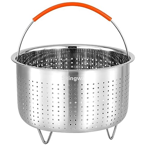 Steamer Basket for Instant Pot, Vegetable Steamer Basket Stainless Steel Steamer Basket Insert for Pots (6qt) Cover