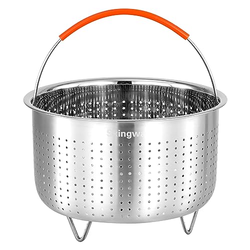 Steamer Basket for Instant Pot, Vegetable Strainer Colander Basket Stainless Steel Steamer Insert for Pots by Skingwa - Used condition - CA$13.07