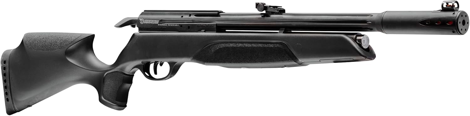 GAMO Arrow PCP Air Rifle, Multi-Shot 10X Magazine, Straight Pull Charging Handle, Whisper Fusion Noise Dampening, CAT 2-Stage Trigger, Open Sights