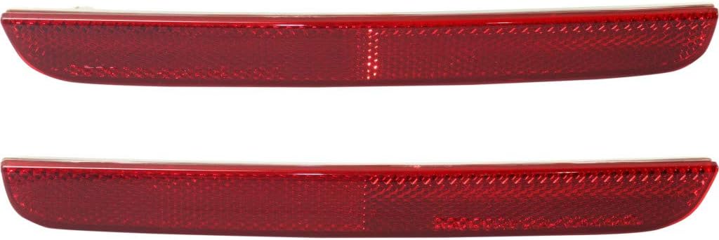 KarParts360 for 2015 2016 2017 2018 Dodge Challenger Reflector Driver and Passenger Side CAPA Certified Replaces CH1184105 CH1185105 | 68211189AA, 68211188AA