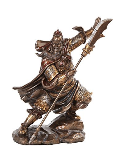 Ptc 13 Inch Guan Yu Chinese Fighting Warrior Resin Statue Figurine #TOP27