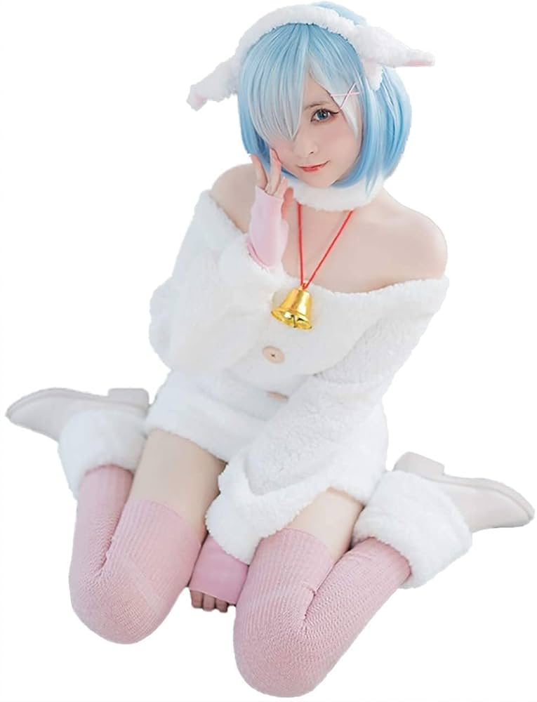 Re:ゼロから始める異世界生活　リゼロ　レム　ラム　制服＋ウィッグ2個　コスプレ plusonejapan_cc00059