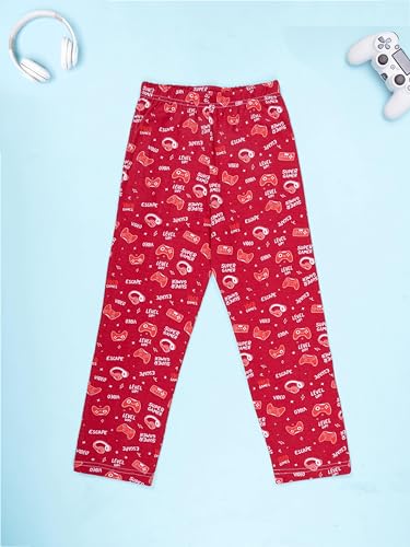 Image of KiddoPanti Boys Printed Pyjama | 100% Cotton Single Jersey Fabric | All Over Printed Design | Relax Fit & Ankle Length | Pyjama Pant