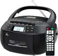 Mini System, Rádio Estéreo Am, Toca CD, Mini System, Fm E Leitor de Cassete, Gravador Em Preto, Toca-cassete/gravador