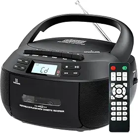 Mini System, Rádio Estéreo Am, Toca CD, Mini System, Fm E Leitor de Cassete, Gravador Em Preto, Toca-cassete/gravador