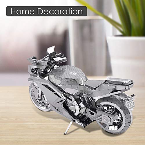 Piececool 3D Metal Puzzles For Adults, Diy 3D Motorcycle Model Kits, Brain Teaser Puzzles For Teen Students Men Craft Kits Toys, Great Birthday Gifts, 72 Pcs #TOP5