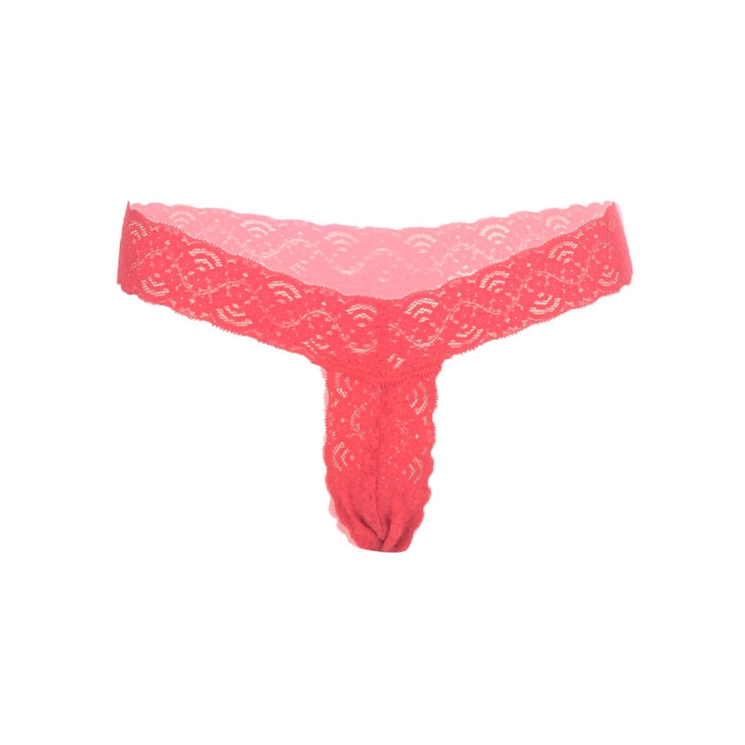 myza Women's Sexy Lace Brief/Boyshort/Thong Panty for Women/Ladies/Girls (Large, Red, White)-picture-16