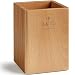 PortoFino Beech Wood Kitchen Utensil Holder / Wooden Cooking Tools Organizer / Storage Crock / Anti-Slip Silicone Feet 4.75 L x 4.75 W x 6.5 H (inches)