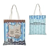 [ZimyFuntoy] 鬼滅の刃 嘴平伊之助 トートバッグ キャンバス 38×35cm 大容量 A4横置き収納 ショッピングバッグ 通勤 通学 学生 おしゃれ 男女兼用 ギフト