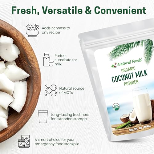 image for Z Natural Foods Organic Coconut Milk Powder - All-Natural Vegan Dairy-