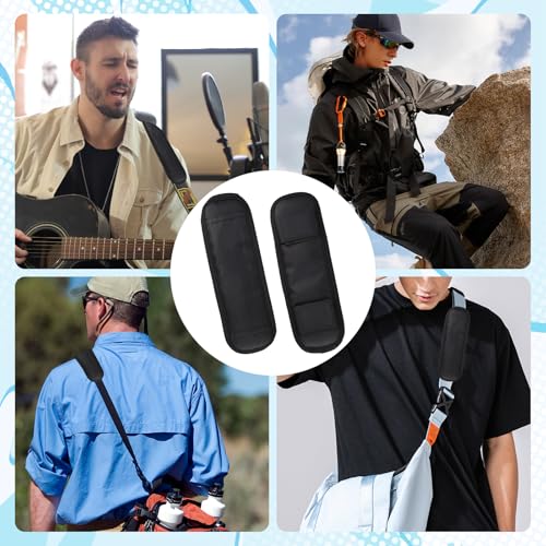 Image of 2 PCS Shoulder Strap Pad,Removable Backpack Strap Pads,Thick and Breathable,Suitable for Backpacks,Guitars,Luggage,Messenger Bags (Black)