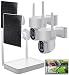 Produktbild VisorTech IP Kamera: Funk-Überwachungsset Festplatten-Rekorder + 2X 2K-Pan-Tilt-Kamera, App (Überwachung Kamera außen Solar, Überwachung Kamera Sets, Bewegungsmelder)