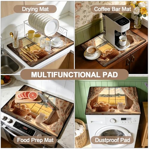 Image of Versatile Stove Guard Mat for Electric Stoves - All-in-One Heat-Resistant Protector Mat, Non-Slip Kitchen Counter Mat 28''x20''