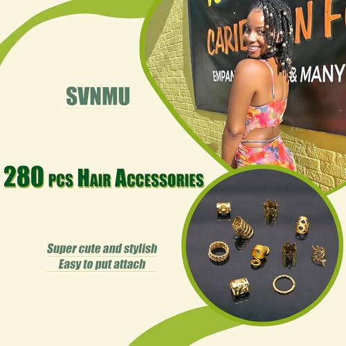 Accesorios para cabello kit 280 piezas doradas miniatura 3