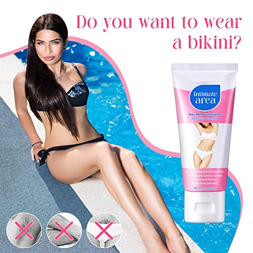 Hair-Removal-Cream-Bikini-Area-60g-Intimate-Hair-Removal-Cream-for-Genitals-Sensitive-Skin-Bikini-and-Legs-Arms-Underarm-Area-for-Women-Fast-and-Painless-Depilation