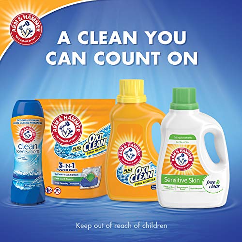 Arm & Hammer Plus Oxiclean, 84 Loads Total Laundry Detergent Easy-Pour Pouches, 3 Pack, 50 Fl Oz Each #TOP5