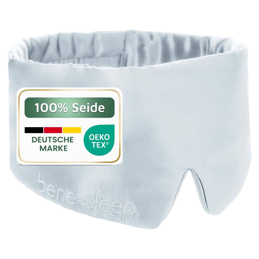 Masque de sommeil en soie de qualité supérieure - 100 % opaque - Rembourrage doux - Lunettes pour les yeux pour un sommeil réparateur - Pour un sommeil REM prolongé et un sommeil plus