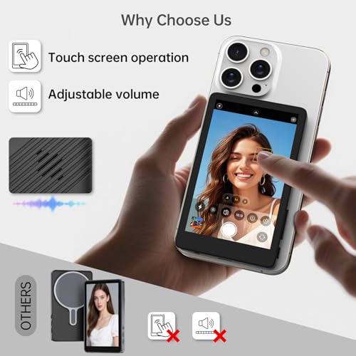 Monitor magnético de pantalla táctil Young Master 4K para iPhone vlog 3