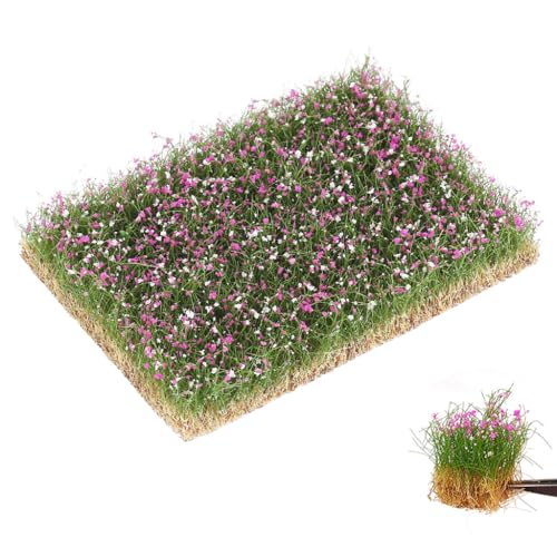 Image of Zibuyu Artificial Grass, Wildflower Diorama Grass Patch, 58x85x16mm