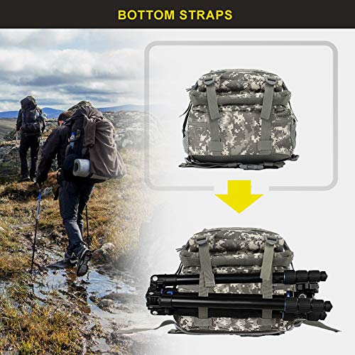 Zavothy Hiking Backpack Camping Backpack Tactical Military Backpack For Men Women 45L Laptop Backpack Army Backpack For Hiking Gym Travel Camo #TOP3