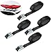 TAIANJI 3m Correa de Amarre 4 Pcs Cinturón de Amarre con Hebilla Cinchas para Portabicicletas, Cinchas de Sujeción de Carga Cinta Profesional Cinta Trincaje de Sujeción(3m x2.5 cm)