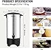 VEVOR Commercial Coffee Urn 50Cups/7.5qt, Coffee Maker Urn 1000W,Large Coffee Dispenser with Detachable Power Cord