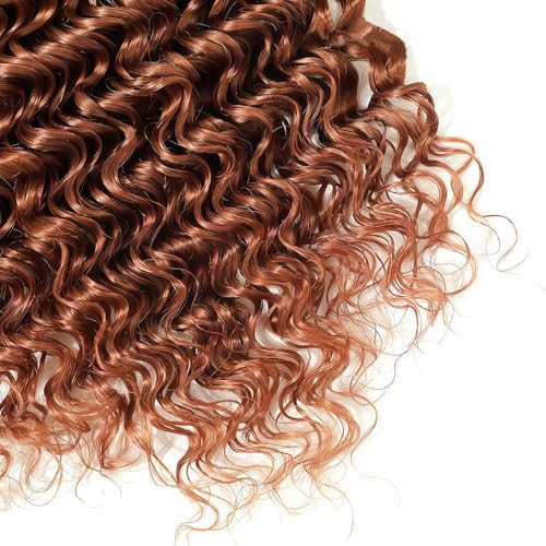 #30 Honey Brown Deep Wave Human Hair Bundles 20 22 24 Inch 3 Bundles 10A Brazilian Virgin Remy Hair Deep Curly — view 5
